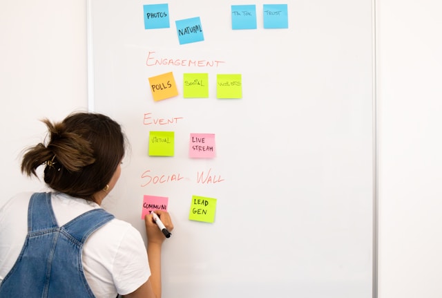 Organized digital dashboard with topic categories